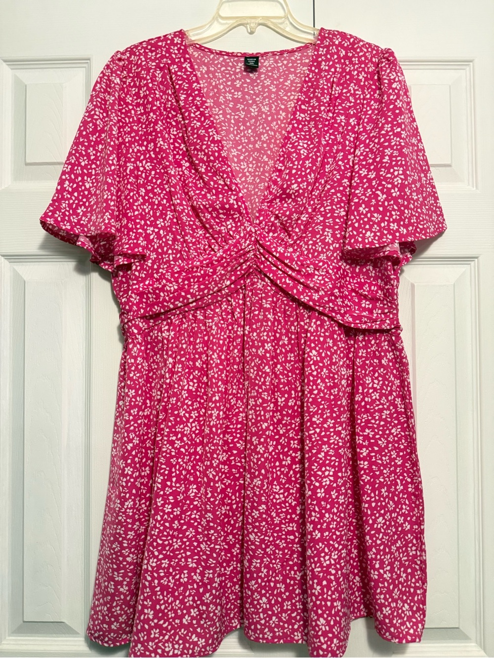 SHEIN Pink Floral Curve Dress